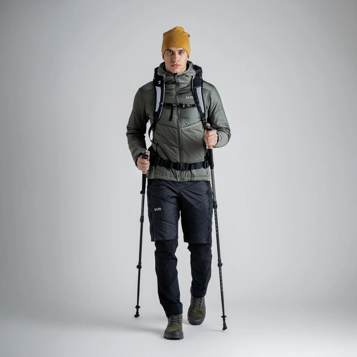 Spiro Men's Insulated Hybrid Jacket — Black