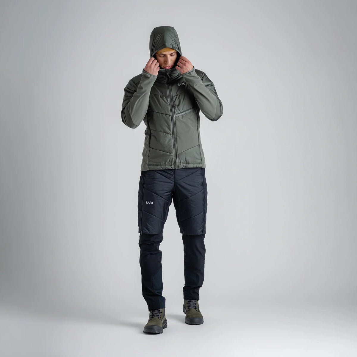 Spiro Men's Insulated Hybrid Jacket — Dove Grey