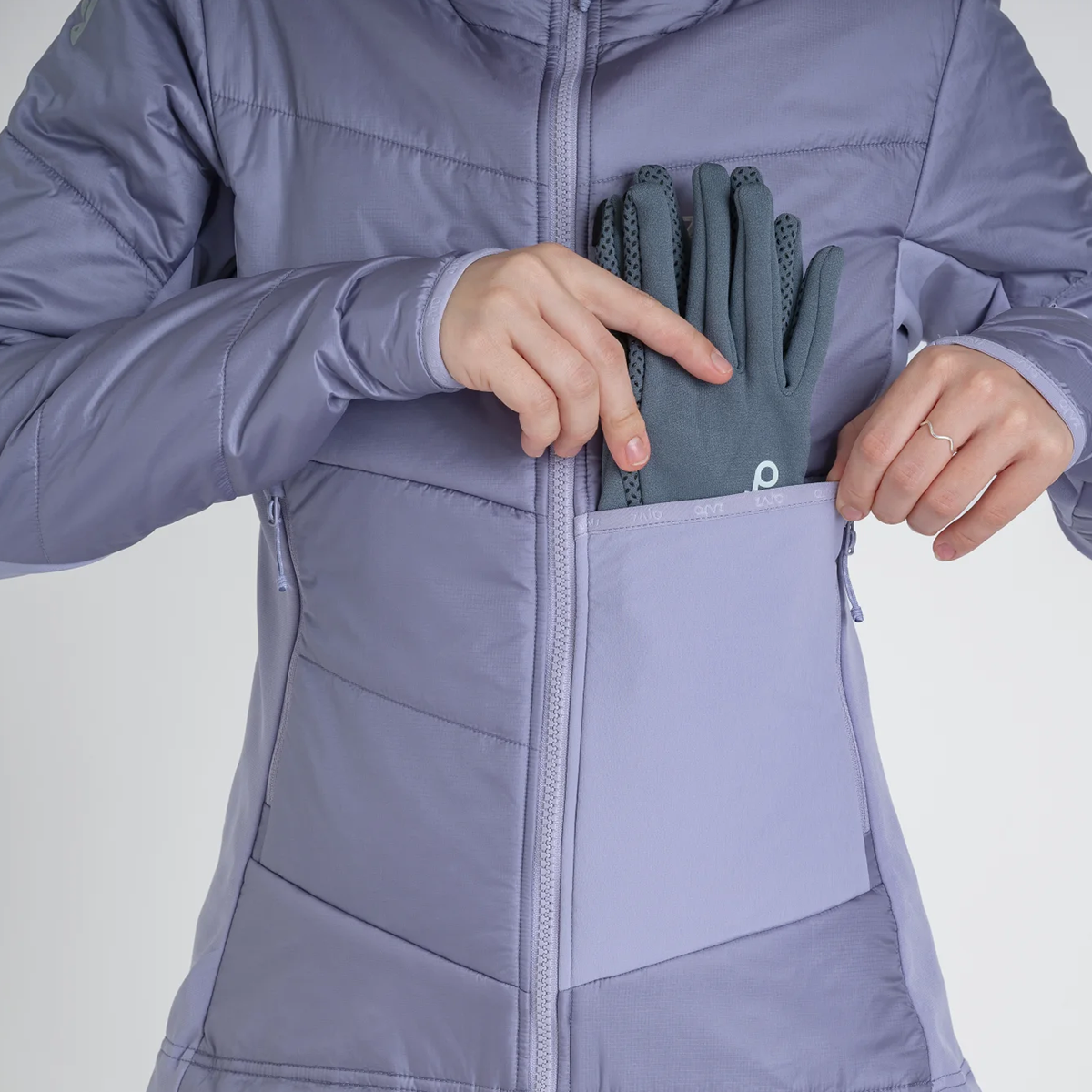 Spiro Women's Insulated Hybrid Jacket — Lavender