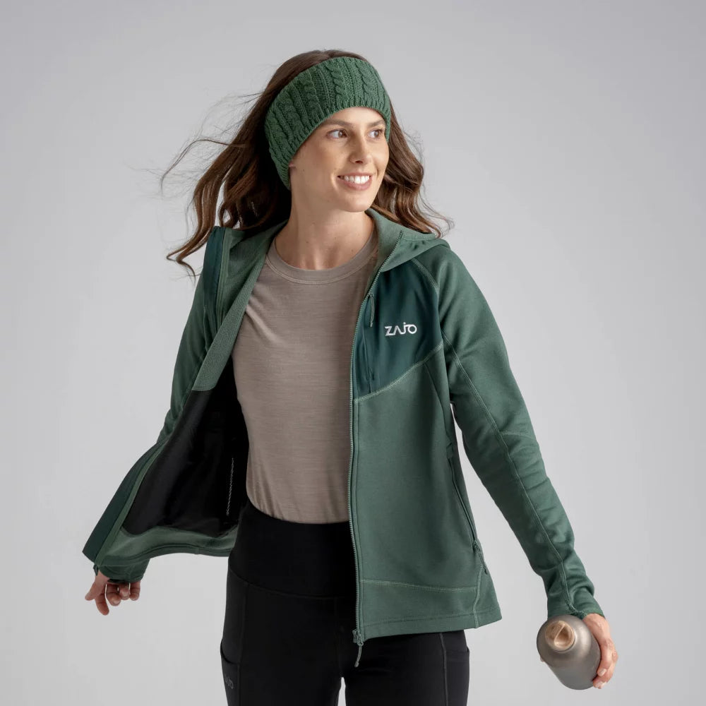 Amiko Women's Fleece Hooded Jacket — Dark Navy