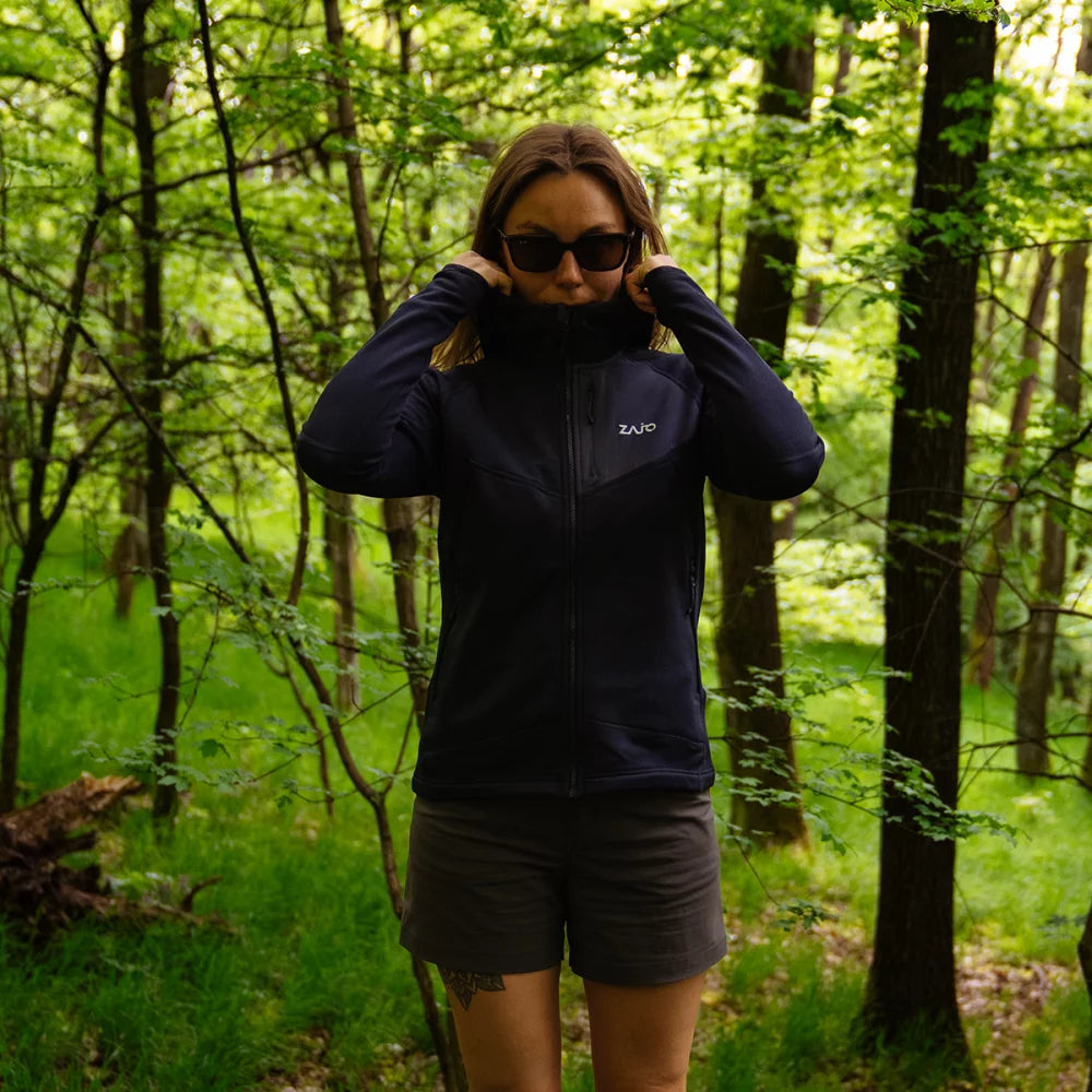 Amiko Women's Fleece Hooded Jacket — Green