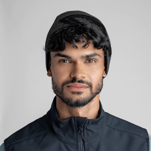 Emblemo Merino Beanie — Black