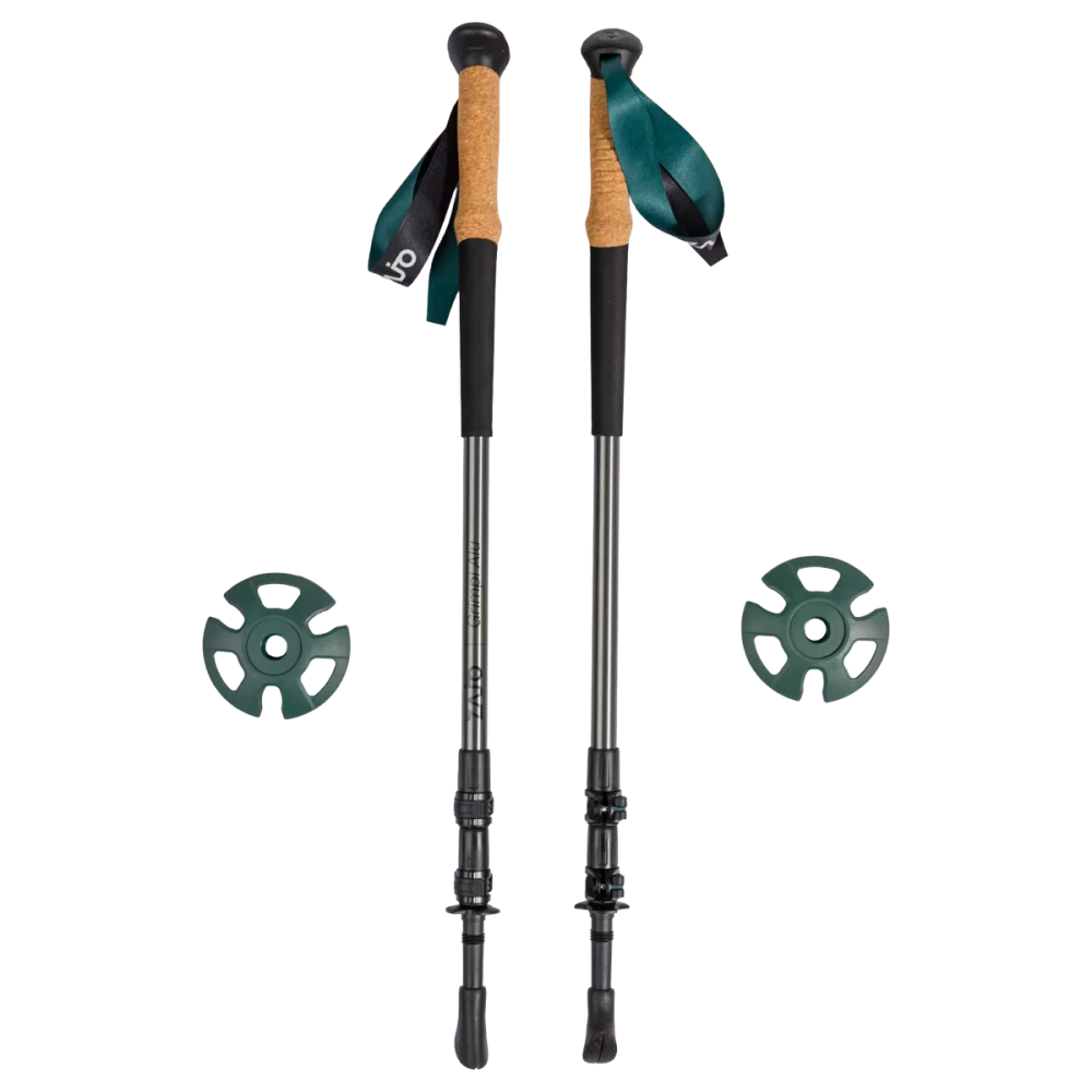 Grimpi Alu Trekking Poles — Green
