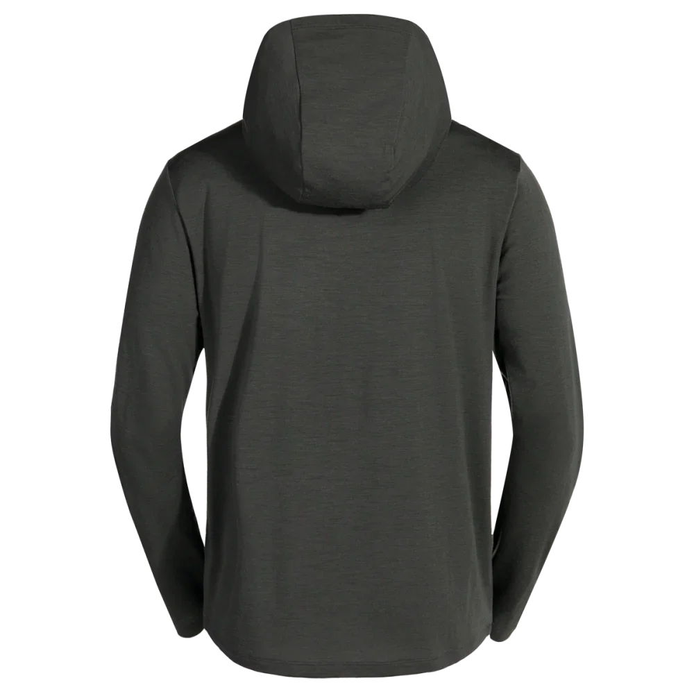 Kora Men's Merino Hoodie — Black Olive