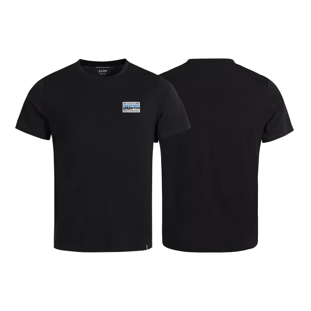 Kora Men's Merino T-shirt — Black Element