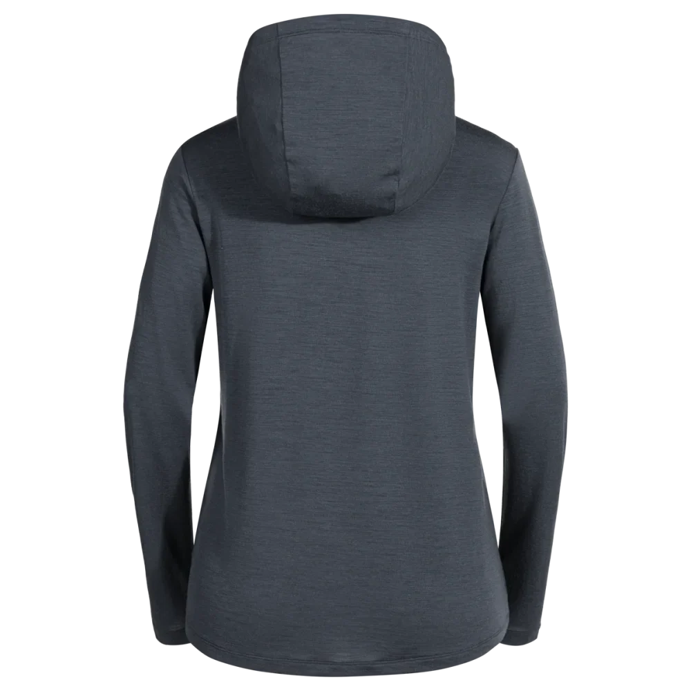 Kora Women's Merino Hoodie — Grey Navy