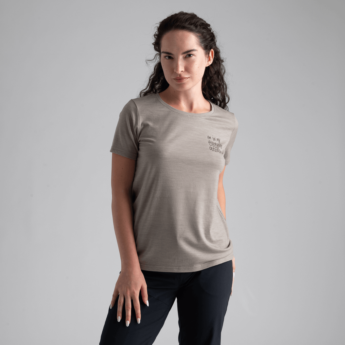 Kora Women's Merino T-shirt — Iced Mauve