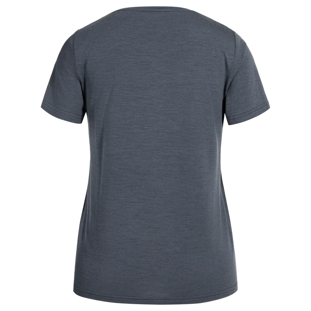 Kora Women's Merino T-shirt — Grey Navy