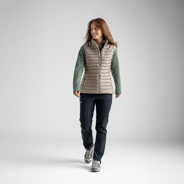 Nubaro Women's Insulated Vest — Taupe Beige