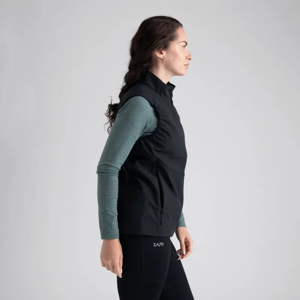 Vento Women's Softshell Vest — Black
