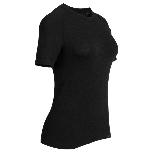 Lerta Women's Seamless Merino T-shirt — Black