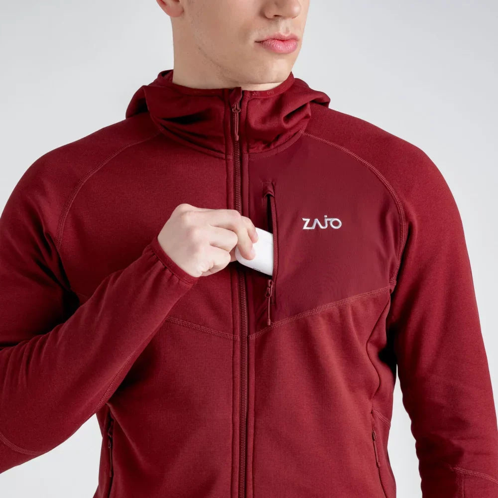 Amiko Men's Fleece Hooded Jacket — Golden Brown