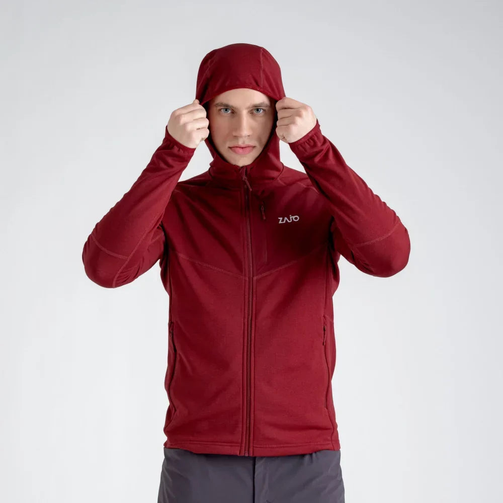 Amiko Men's Fleece Hooded Jacket — Harbor Blue