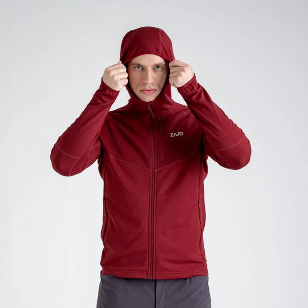 Amiko Men's Fleece Hooded Jacket — Harbor Blue