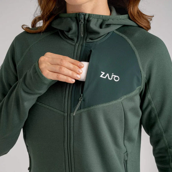 Amiko Women's Fleece Hooded Jacket — Harbor Blue