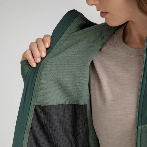 Amiko Women's Fleece Hooded Jacket — Green
