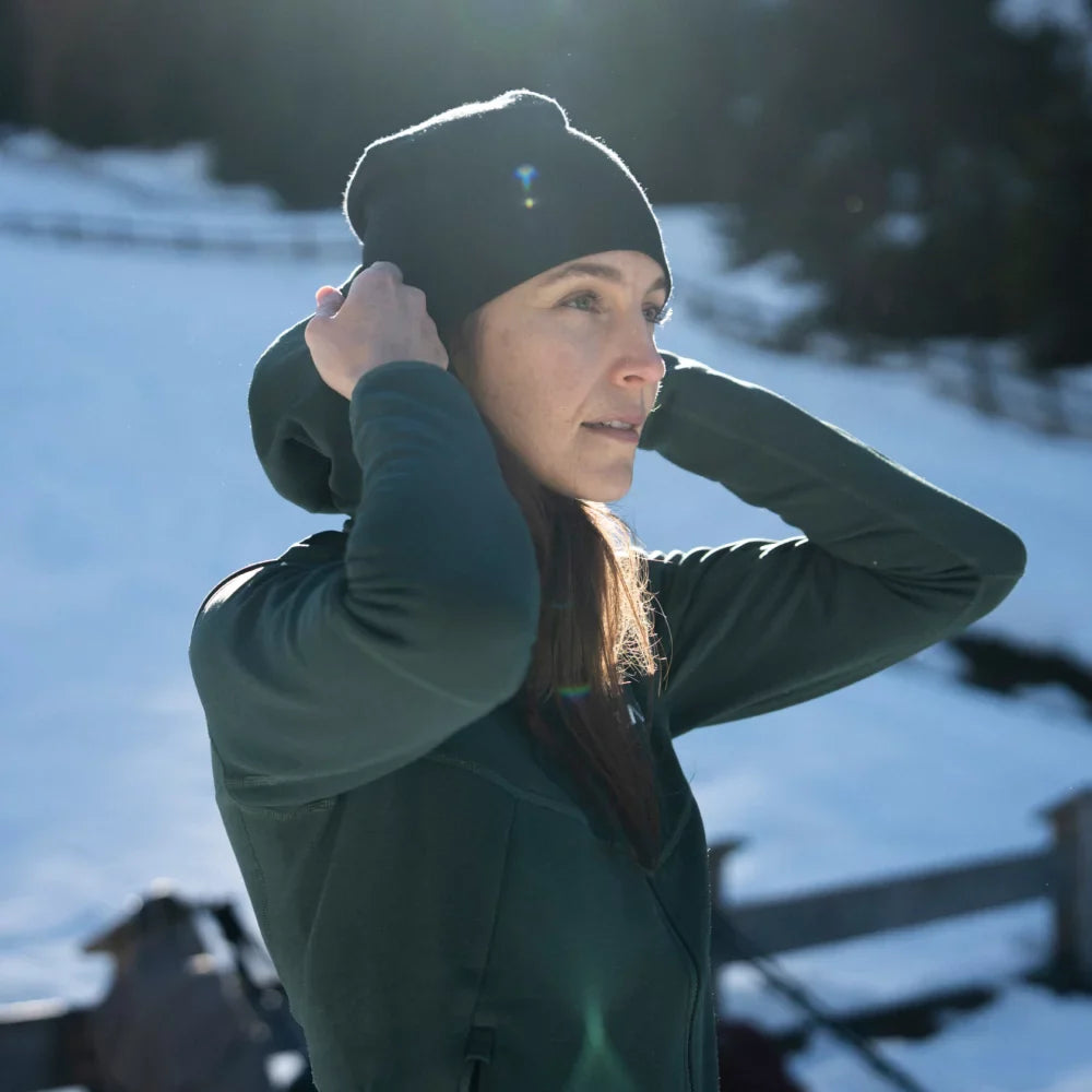 Amiko Women's Fleece Hooded Jacket — Dark Navy