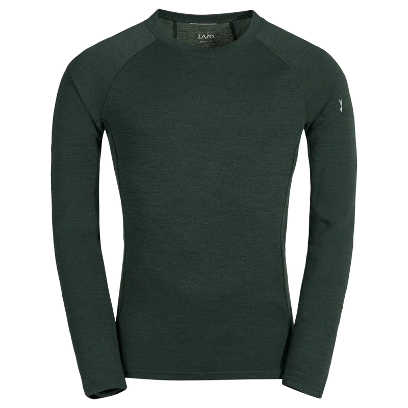 Hejma Men's Merino Longsleeve — Dark Green